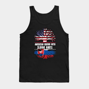 American Grown with Slovak Roots USA Flag Tank Top